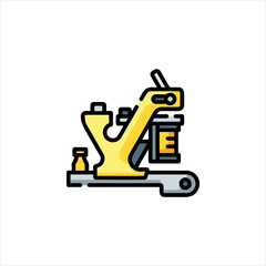 vector illustration of excavator