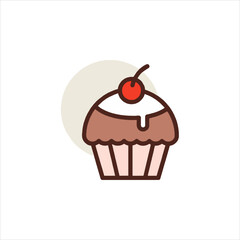 cupcake with cherry