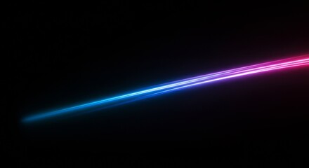 Abstract Neon Line Lighting Purple and Blue Technology Background