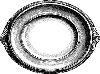 Elegant porcelain dinner plate with embossed dotwork and decorative rim for table setting