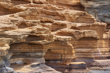 Volcanic cliff at Playa Amarilla