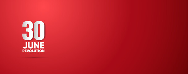 June 30 revolution, Banner for the Egyptian Revolution - red background
