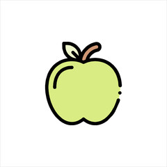 green apple vector illustration
