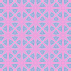 Fototapeta premium a pink and blue kaleidoscope of floral patterns, creating a mesmerizing visual effect Seamless pattern