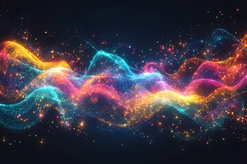 ADHD Creativity Brainwave – Colorful Abstract Neurodiversity Concept