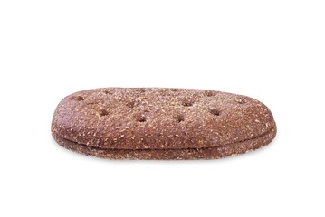 Rye bread on a white isolated background