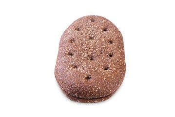 Rye bread on a white isolated background