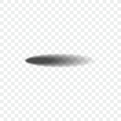 Realistic round shadow. Square transparent surface shades, floor oval and circle blurry edges shadows vector isolated template. Template shadow soft, realistic shape shade illustration