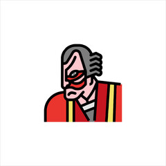 vector illustration of a cartoon superhero