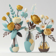 Vintage floral illustration of Easter eggs nestled amongst spring flowers, perfect for a whimsical seasonal design