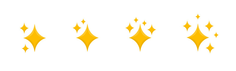 Star icon set. Stars collection. Star vector icons. Sparkle vector icons.