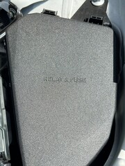 Relay and fuse cover