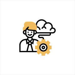 set of funny cartoon builder