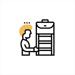 vector illustration of a cartoon man
