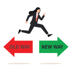 Fototapeta premium vector manager to new path from old path