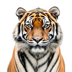 white bengal tiger isolated on transparent background