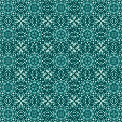 teal kaleidoscope of water reflections, a mesmerizing pattern Seamless pattern
