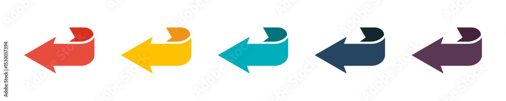 Poster isolated arrow symbols. arrow pointers. arrow vector icons. flat arrows set. eps 10