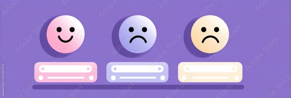 Poster Feedback Pop-Up Displaying Positive Reactions With Calming Colors and Clear Upper Section for User Interaction and Responses