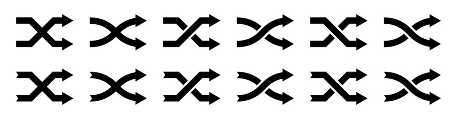 Refresh vector icon set. Refresh arrows. Refresh, rotate, reuse, reset, redo vector icons. Vector