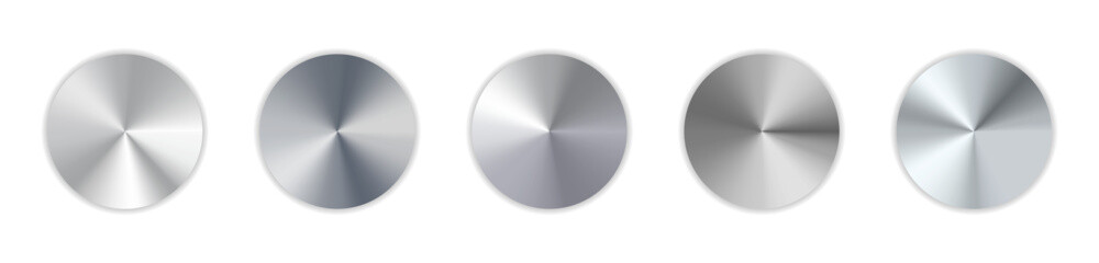 Steel gradients collection. Silver gradients. Metallic and silver gradient illustration. EPS 10
