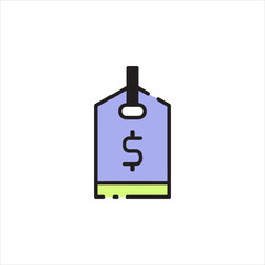 3d render of a label icon on a white background