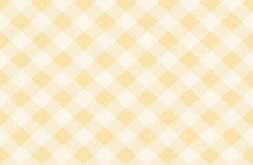 Pastel yellow and white diagonal gingham pattern