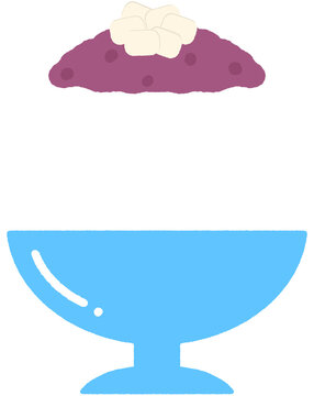 여름 간식 디저트 빙수 과일빙수 우유 빙수 일러스트