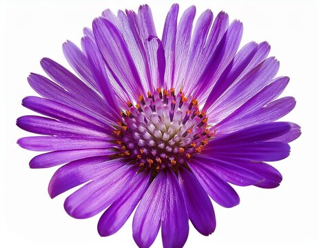 vibrant ironweed tessen in nature s garden purple botanical flower closeup on white background beautiful flora for creative graphic design commercial use