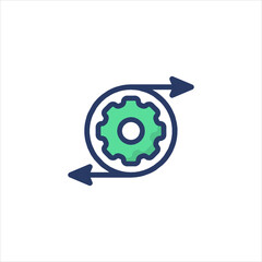 vector illustration of a gear