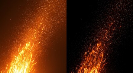Abstract Orange Sparks Background Texture Glowing Effect Illustration