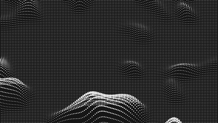 Point wave bump texture. Abstract dot background. Technological cyberspace background.