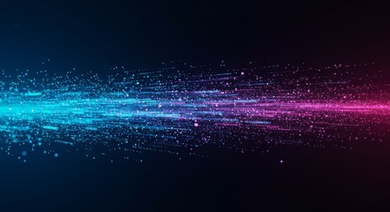 Abstract Particle Stream Background In Blue And Pink Light Data