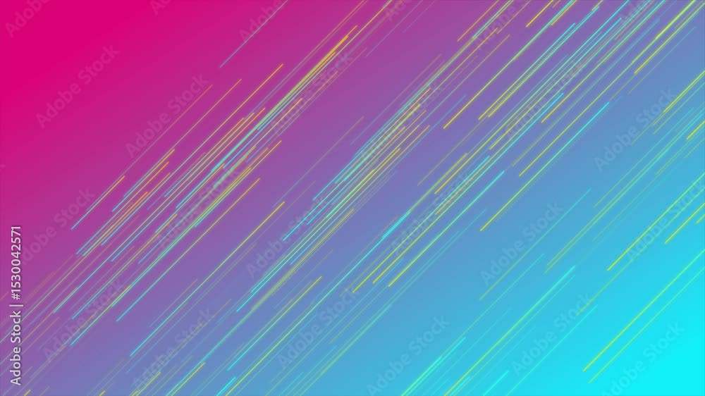 Poster holographic colorful abstract background with minimal diagonal lines. seamless looping motion design