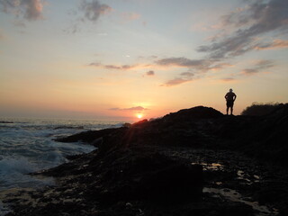Fototapeta premium Costarican beach sunset