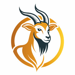 Goat logo template vector illustration on white background suitable for farm agriculture or animal related business