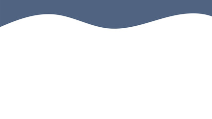 Abstract header template with soft white blue wave shape and transparent background flat vector illustration