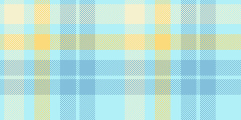 Seamless Light Blue and Yellow Plaid Pattern with Soft Pastel Tones in a Classic Checkered Design for Textiles and Decorative Backgrounds