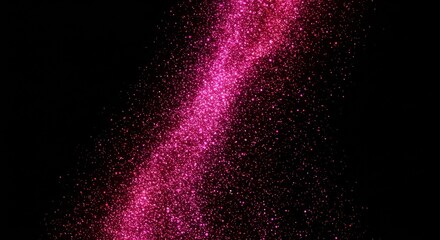Abstract Pink Glitter Sparkle Shimmer on Black Festive Celebration Background