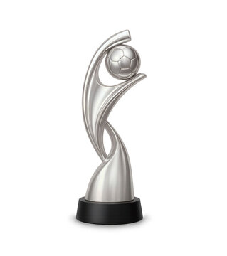 Realistic 3D render of the UEFA Women's Euro Cup trophy, detailed silver PNG isolated on transparent background for football and sports-themed visuals. Trofeo de la Eurocopa Femenina