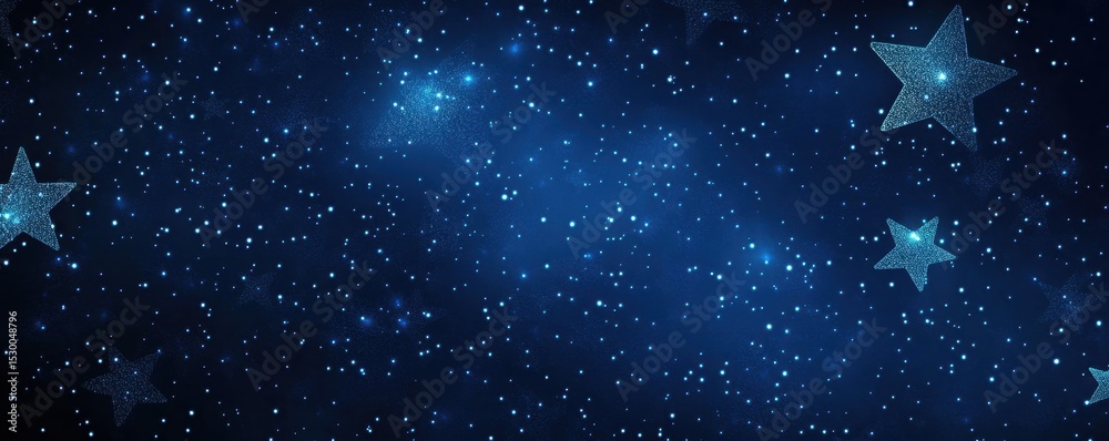 Wall mural dark blue background with a star pattern generative ai