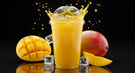 Refreshing Mango Smoothie Splash