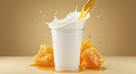 Honey Milk Splash: Sweet Indulgence