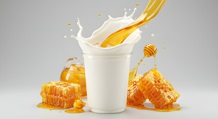 Honey Milk Splash: A Sweet and Creamy Delight