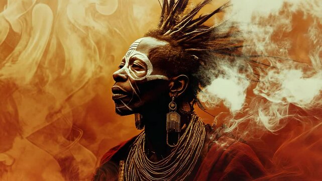 Dreadlocked Man Standing in Front of Fire