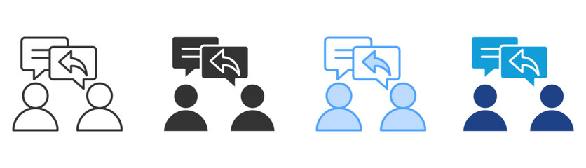 Response Icon Set Multiple Style Collection