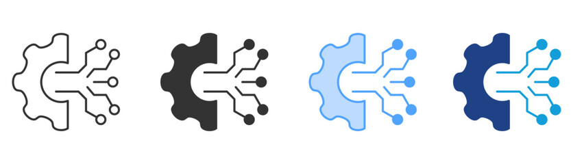 Streamlining  Icon Set Multiple Style Collection