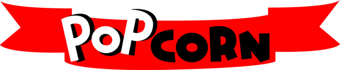 팝콘 글자와  리본
