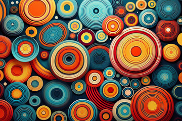 	Dynamic and vibrant psychedelic swirls seamless pattern