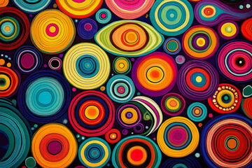 	Mystical psychedelic seamless pattern with eyes and circles